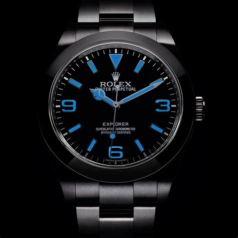 rolex explorer blaue lumineszenze